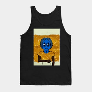 Indulge in NFT Character - FemaleMask Expressionist with Cartier Theme on TeePublic Tank Top